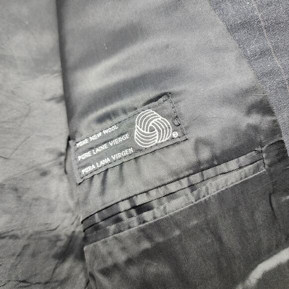 Vintage Chaps Ralph Lauren 100% WOOL Pinstripe Suit Jacket Blazer Men's Size 40R - Picture 3 of 10